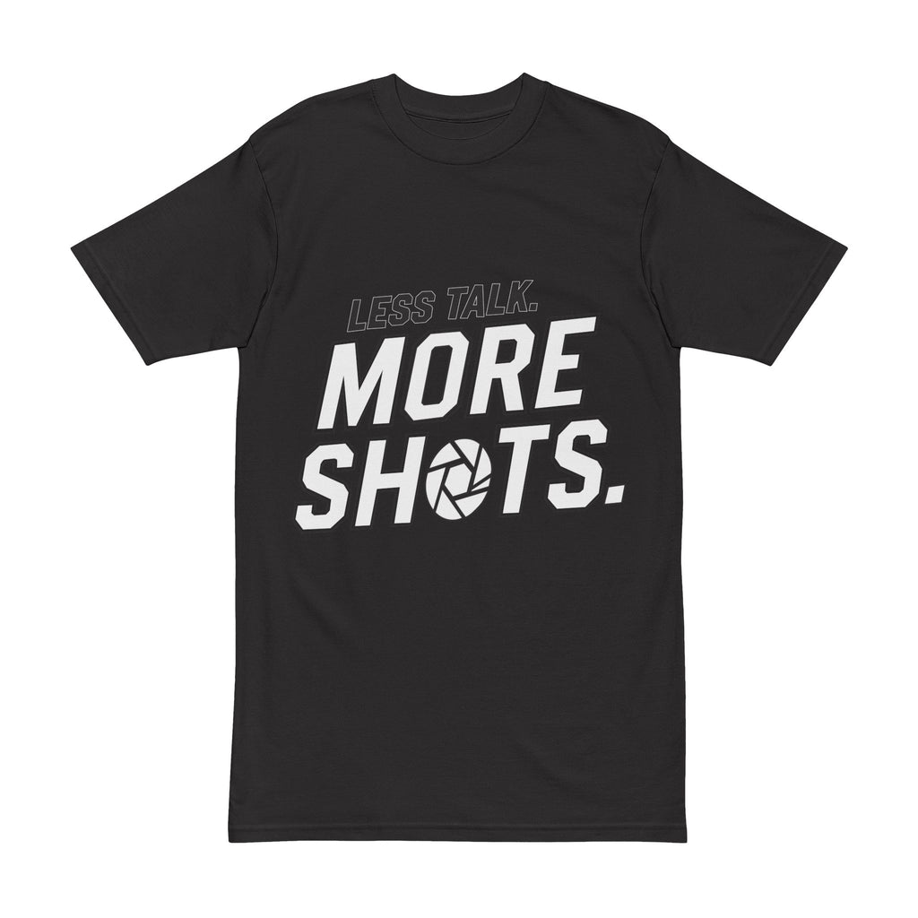 Less Talk More Shots Volleyball Tee — Men's Volleyball Motivational Shirt