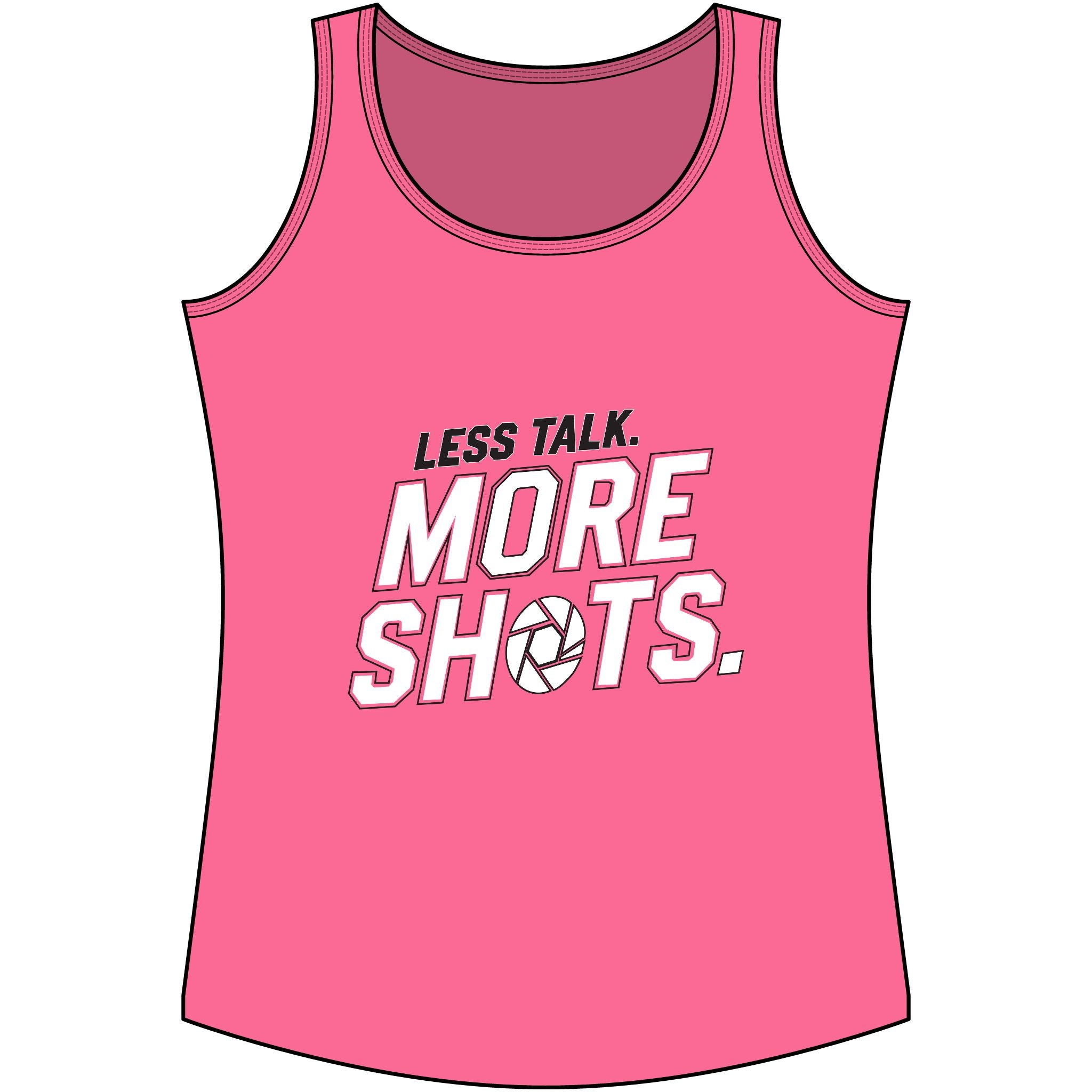 Tank Top — "Less Talk. More Shots." Photography Tank Top