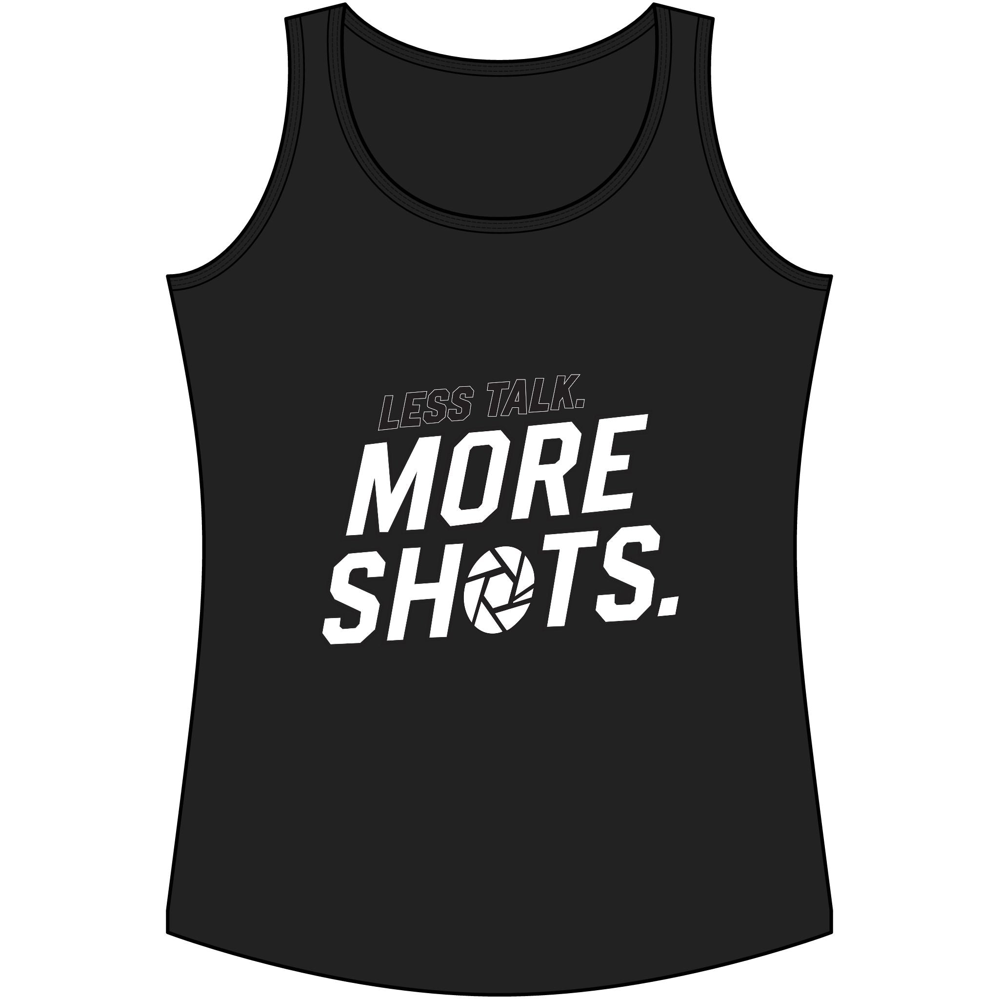 Tank Top — "Less Talk. More Shots." Photography Tank Top