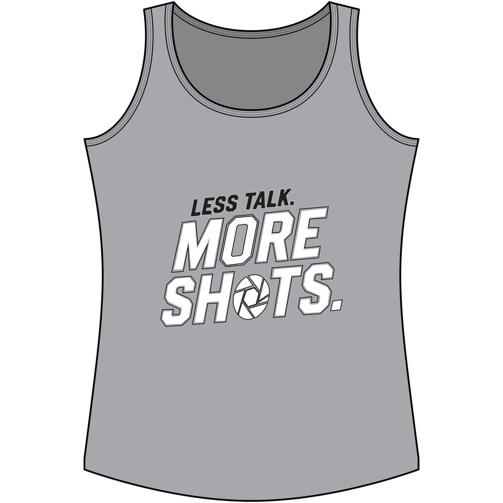 Tank Top — "Less Talk. More Shots." Photography Tank Top