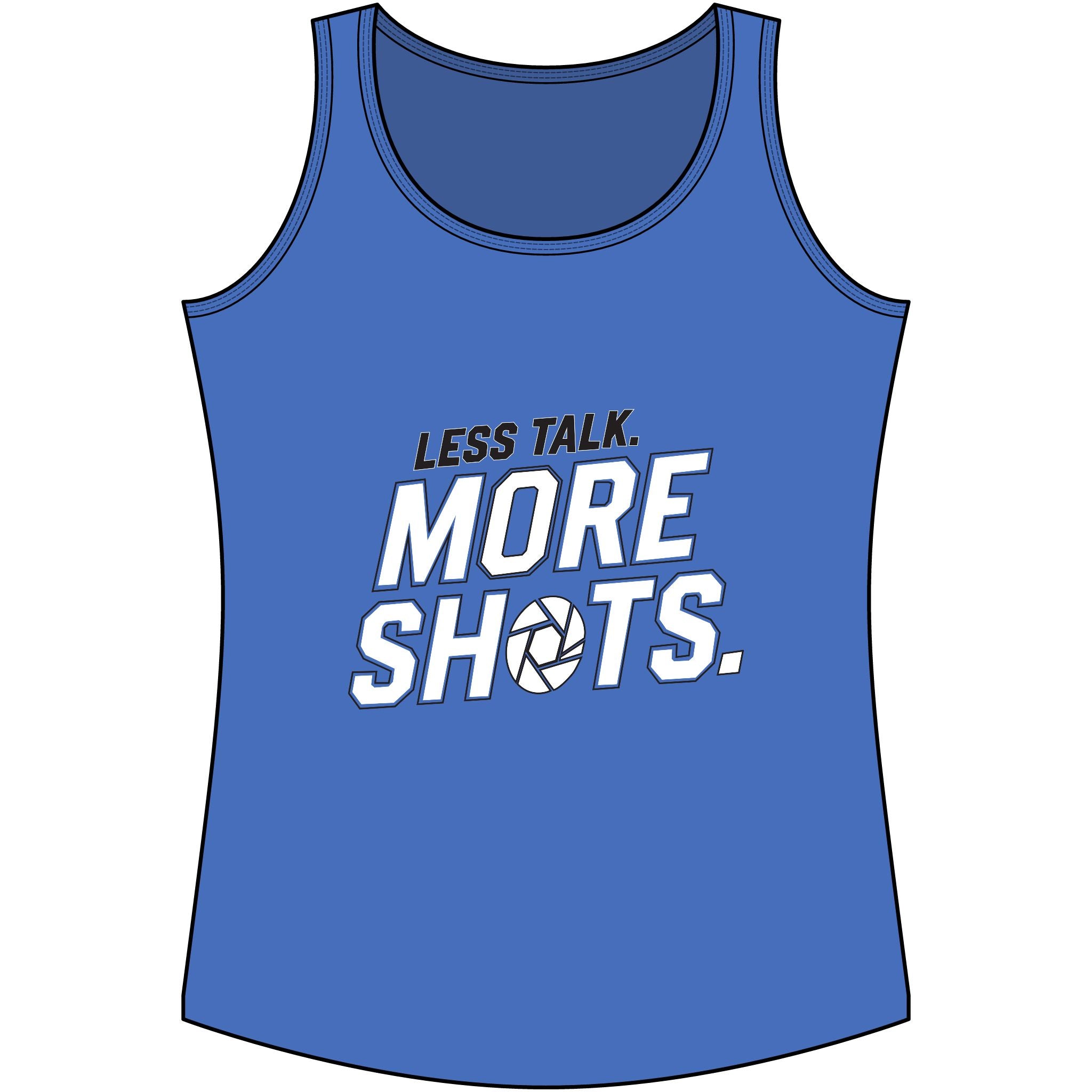 Tank Top — "Less Talk. More Shots." Photography Tank Top