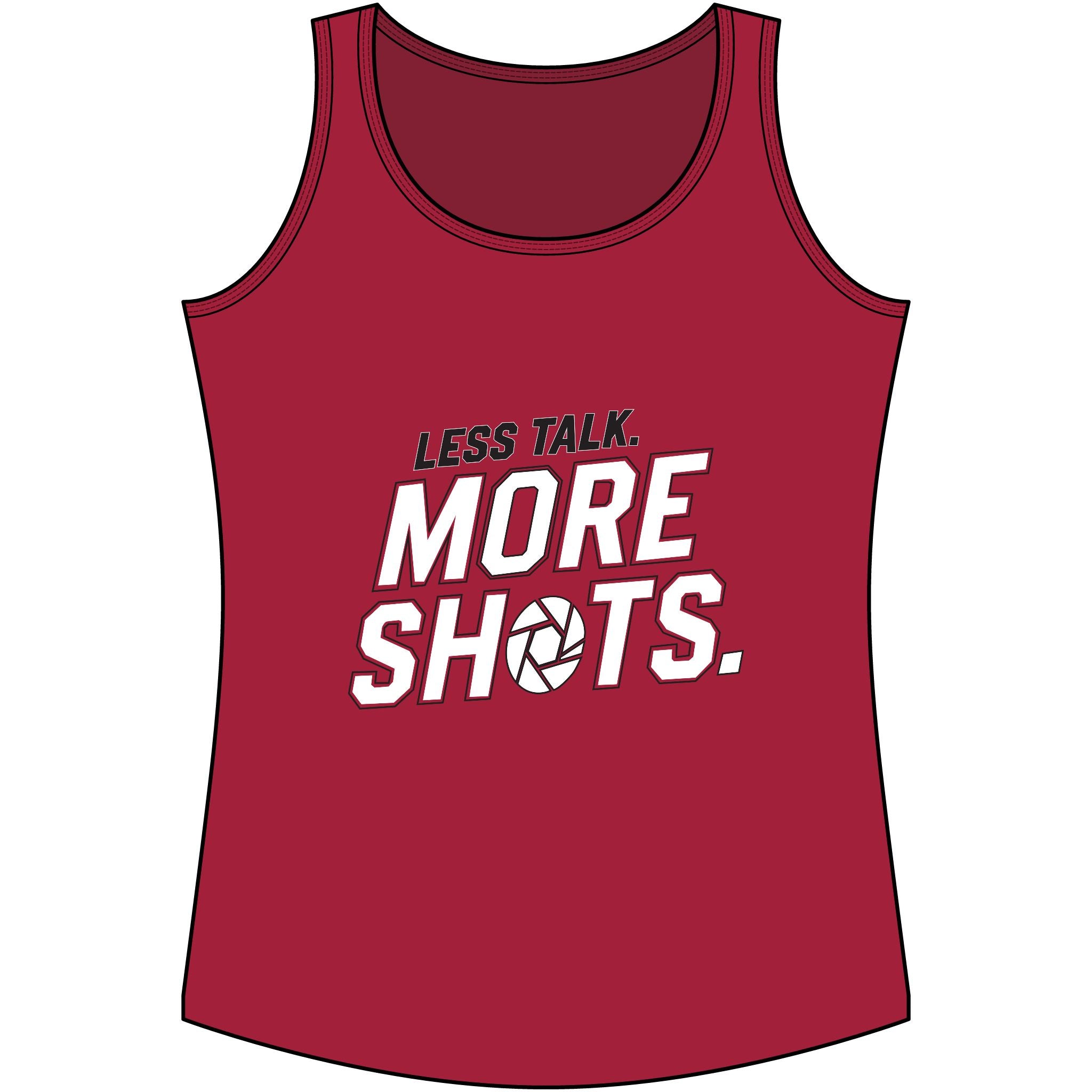 Tank Top — "Less Talk. More Shots." Photography Tank Top