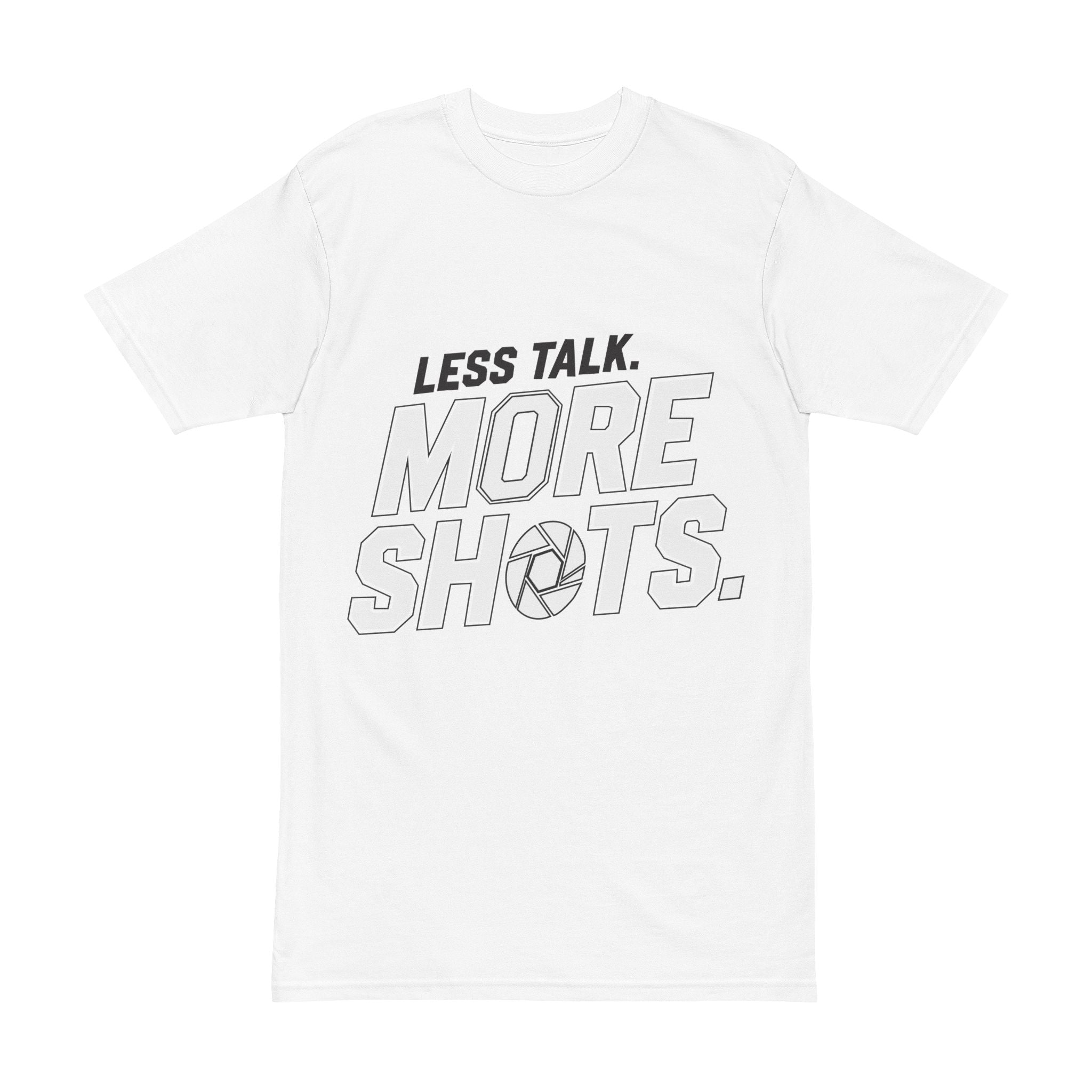 Less Talk More Shots Volleyball Tee — Men's Volleyball Motivational Shirt