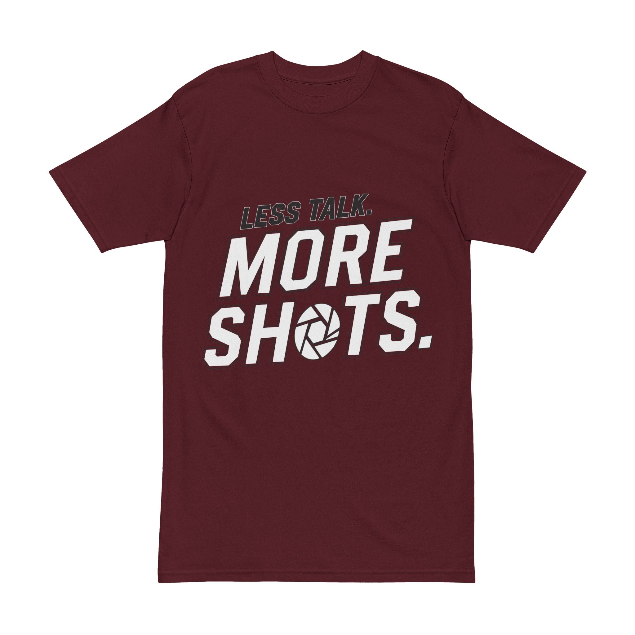 Less Talk More Shots Volleyball Tee — Men's Volleyball Motivational Shirt